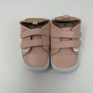 Little Love Bug Leather Minimalist Sneaker Pink Gold Toddler Kids Size 10